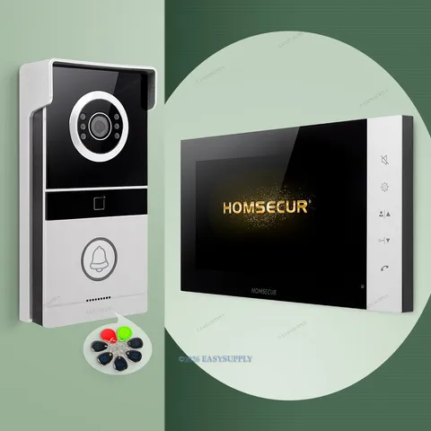 HOMSECUR Wired Video Intercom System Gate Doorbell System Max 100 Meters Outdoor