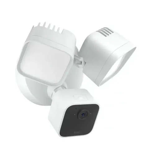 New Blink Wired Floodlight Camera 1080p HD Security Cam Alexa White 2600LM
