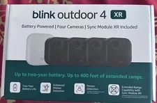 Blink Outdoor 4 Xr  4 Cameras Wireless Security Coverage With Sync Module NEW!!