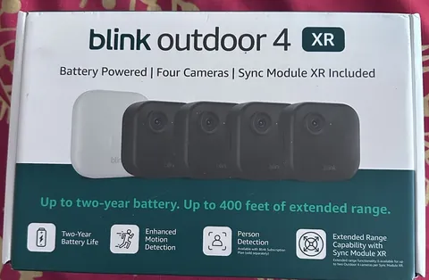 Blink Outdoor 4 Xr  4 Cameras Wireless Security Coverage With Sync Module NEW!!