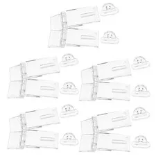 10 Sets Clear Latch Hasp Lock Cabinet Door Hinged Drawer Accessories Acrylic