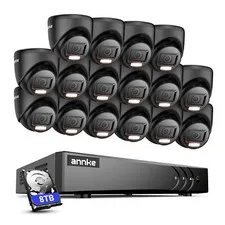 ANNKE 16CH 5MP Lite DVR 1080P CCTV Outdoor Security Camera System AI Color Night