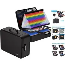 Stylish Fireproof File Organizer with 5200℉ Protection - Travel Ready & Secure