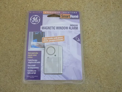 GE Magnetic Window Alarm Wireless Works on Doors Shed Garages NEW