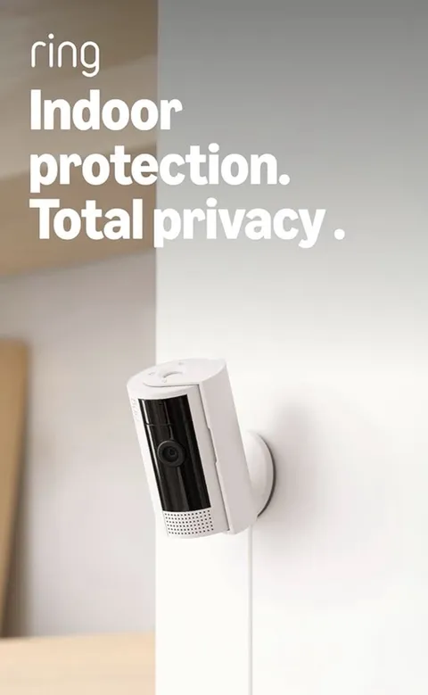 Ring Indoor Cam 1080p Wi-Fi IP Indoor Security Camera White Manual Privacy Cover
