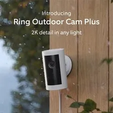 NEW Ring Outdoor Cam Plus (newest 2026 model) Plug-In, 2K Video + Night Vision
