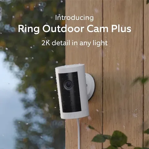 NEW Ring Outdoor Cam Plus (newest 2026 model) Plug-In, 2K Video + Night Vision