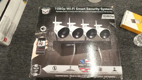 Night Owl 1080p 4-Camera Batt-Powered WiFi Security System WNIP2-4L1 - Obn, E1