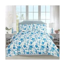 Ocean Quilt Sets King Size Summer Bedspread Beach Bedding Set Light... Fast Ship