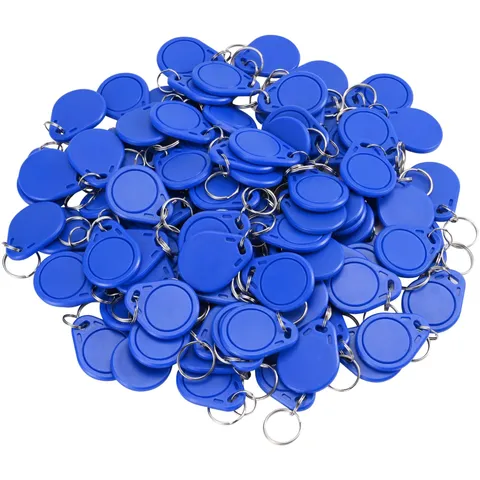 100pcs RFID Key Fob ID Card Key Tags 125KHz RFID EM-ID Card Keyfob for Door A...