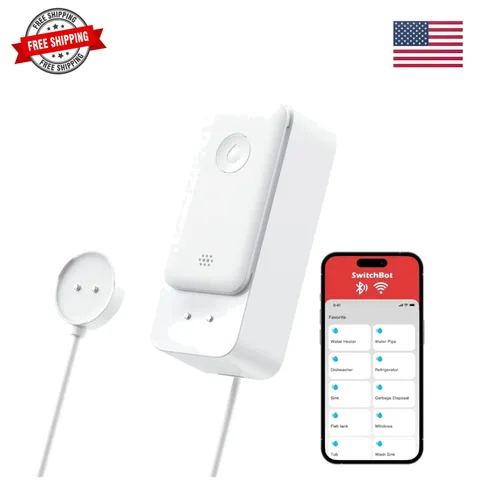 WiFi Water Leak Detector, Smart Water Sensor with 100dB Adjustable Alarm&App ...