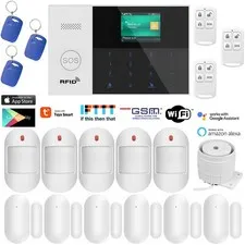 IP WiFi Cloud APP GSM Tuya Wireless Home Security Alarm Burglar System+RFID