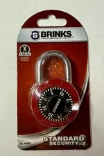Brinks Standard Security Dial Combination Lock - Red