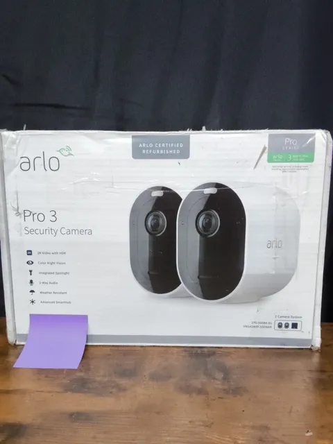 £Arlo Pro 3 Wireless 2 Camera System 2K HDR 2 Way Audio Indoor/Outdoor (D2)