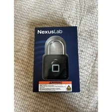 NexusLab Smart Fingerprint Padlock Keyless Biometric Security Lock Black