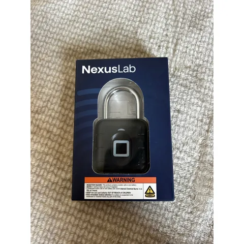 NexusLab Smart Fingerprint Padlock Keyless Biometric Security Lock Black