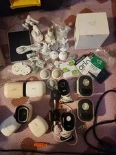 Arlo Security Camera Lot 6 Cameras w/ Mounts Cables Accessories Solar Panel