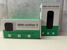 Blink Outdoor 4 Wireless Camera Security System & Blink Video Doorbell BUNDLE