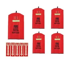 Fire Extinguisher Cover with Reflective Strap, Heavy Duty 5-10lb Protective S...