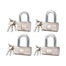 Padlock with 3 Keys Small Lock Outdoor Luggage Storage Box Keyed Lock for Barns