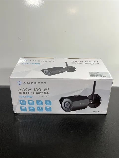 Amcrest 3MP Wireless Wi-Fi Outdoor Security  Bullet Camera UNTESTED