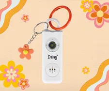 The Original Daisy Personal Safety Alarm and Flashlight Loud Siren - Coral