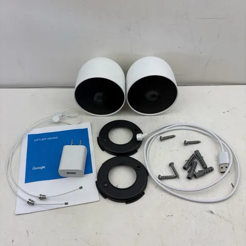 Set Of 2 Google G3AL9 Nest Cam Indoor/Outdoor 1080P Smart Surveillance Cameras