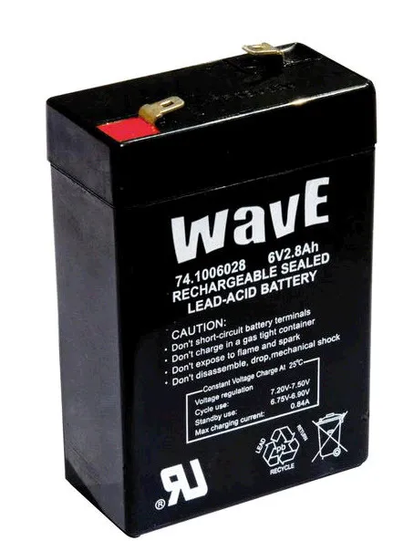 74.1006028 6V 2.8Ah WAVE LEAD ACID BATTERY