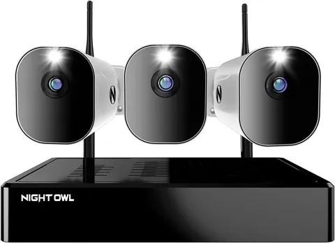 Night Owl 4K Wi-Fi NVR W/1TB Hard Drive & 3 Battery 1080P HD Spotlight Cameras™