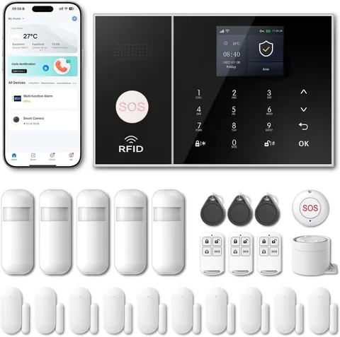WiFi Home Security System 24pcs Alexa Google