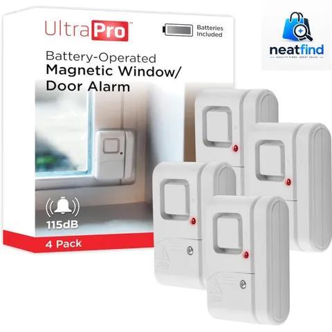 Personal Security Window and Door Alarm, 4 Pack, DIY Protection, Burglar Aler...