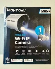 Night Owl WNIP-2LTA-BS-U1080p WiFi Spotlight Security Camera Open Box2-Way Audio