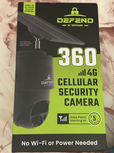 TACTACAM – Defend 360 Cellular Security Camera, 4K Photos, 1080p Video, Solar...
