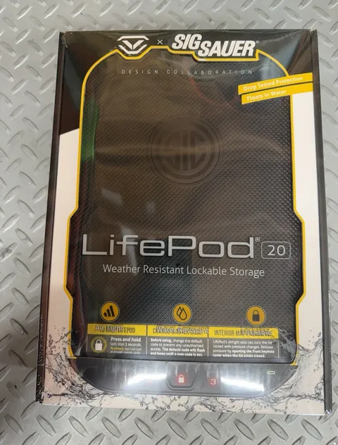 Vaultek LifePod 2.0 Covert Black Electronic Lockbox, Water Resistant SLP20-BK
