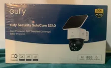 New Eufy Security S340 Outdoor Pan & Tilt Dual Security Camera with Solar Panel