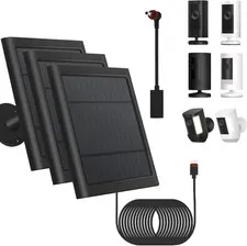 3 Pack - Solar Panel for Security Camera Spotlight Cam Plus/Pro(Battery) Stick u