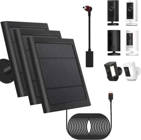 3 Pack - Solar Panel for Security Camera Spotlight Cam Plus/Pro(Battery) Stick u