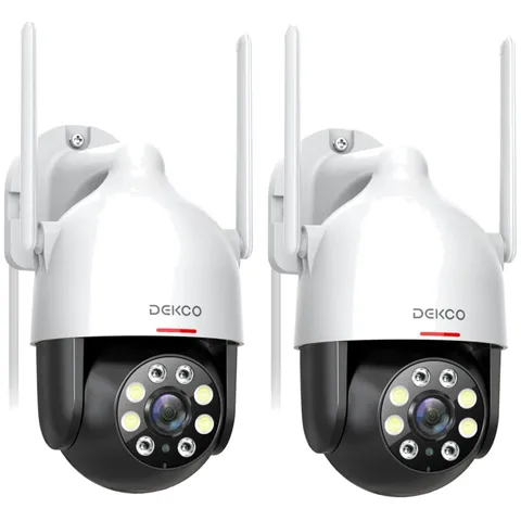 WiFi PTZ Security Cameras 360° View, 3MP Surveillance 2-Pack
