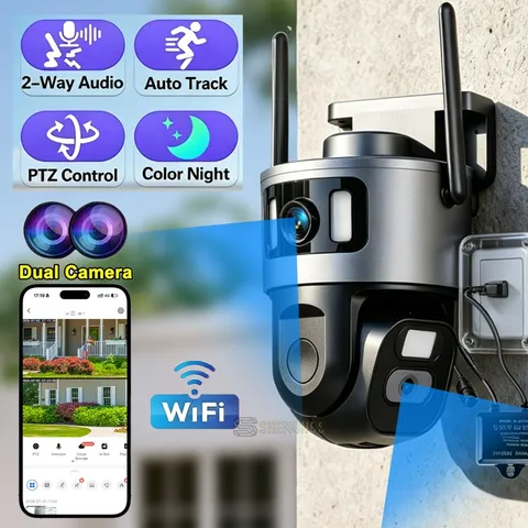 Camara De Seguridad Solar Inalambricas Para Exterior Con Vision Nocturna y Audio