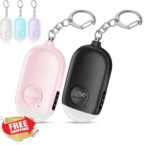 Hion Personal Safety Alarm 2 Pack Black+Pink