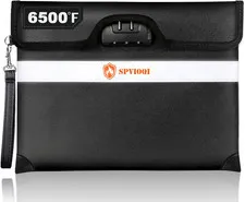 6500°F Upgraded Fireproof Document Bag with Lock, Fire Proof Money Bag for Cash