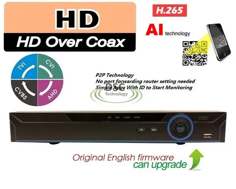 Smart CCTV DVR 4 Channel HD 1080P 5MP Digital Video Recorder; No HDD Included