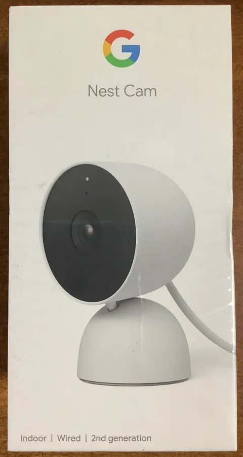 Google Nest Cam Indoor Wired Smart Home Security Camera Snow White GJQ9T