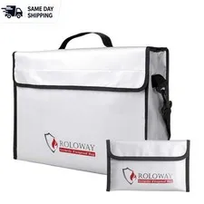 Fireproof Bag for Documents & Valuables – 15x12x5 Inches Silicone Coated