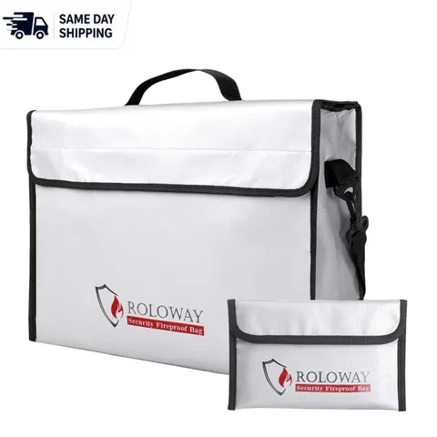 Fireproof Bag for Documents & Valuables – 15x12x5 Inches Silicone Coated