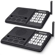 Intercoms Wireless for Home - 10 Channel 3 Privacy Code Wireless Intercom System