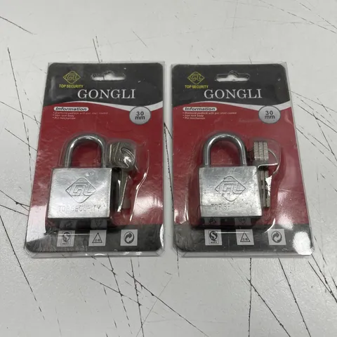 ORIGINAL NEW Padlock Lock Series Key Gongli 2pcs 30mm