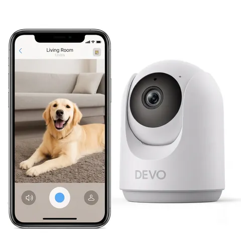 2.5K Smart Security Camera Indoor Cam AI Motion Track Night Vision Two Way Audio