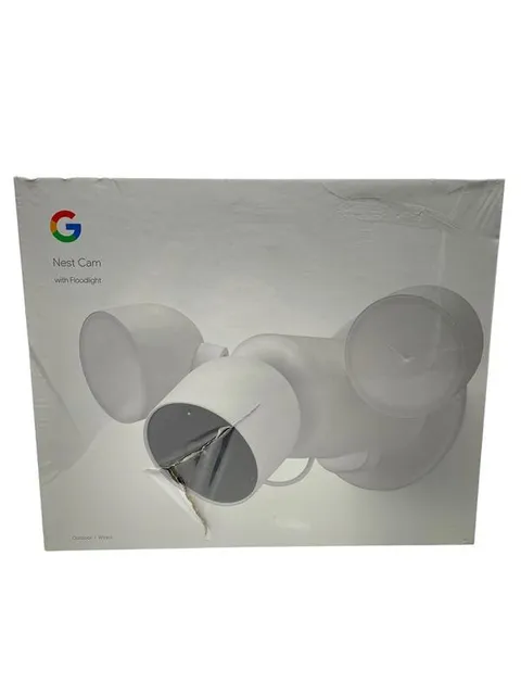 Google Nest Cam with Floodlight Outdoor Camera White ( GA02411-US) - New/Damaged