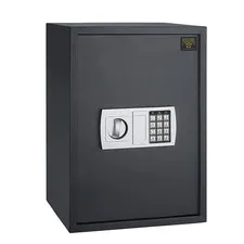Compact Steel Digital Safe Box for Money, Documents & Jewelry - Gray